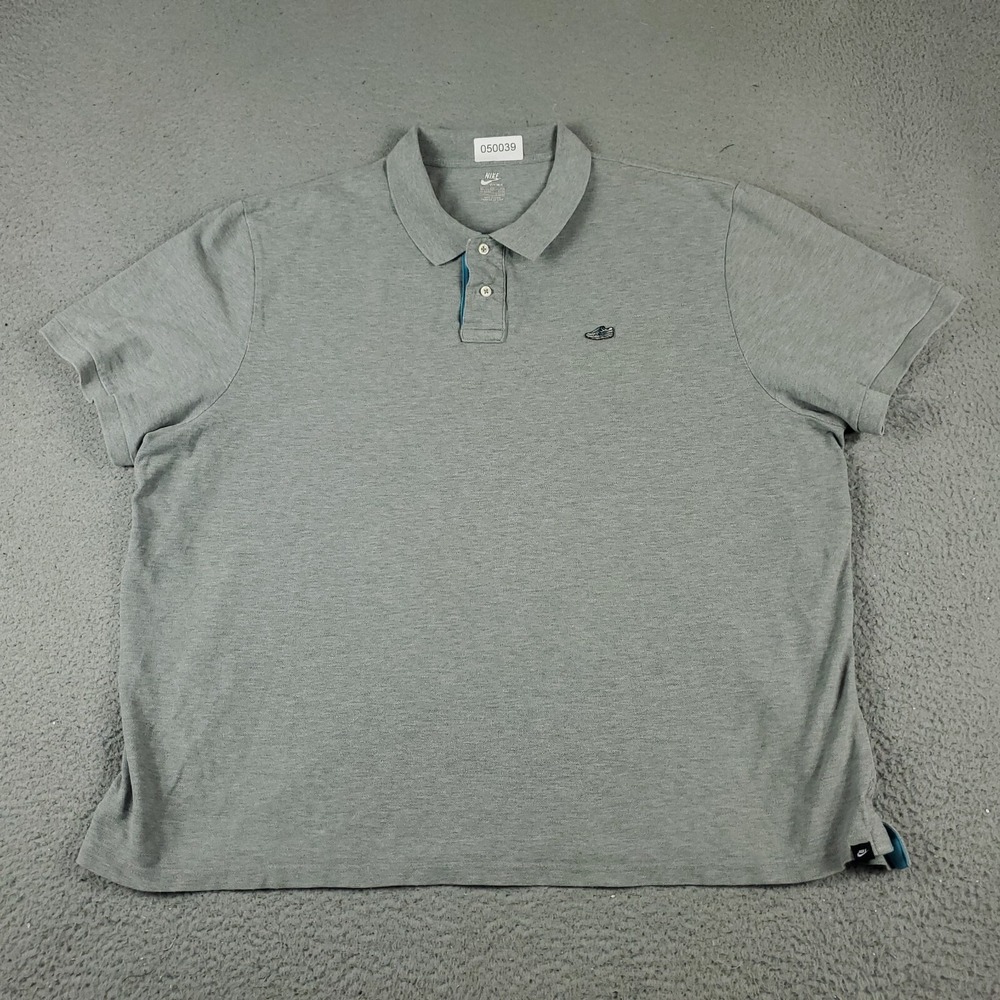 Nike Polo Shirt Mens Size 3XL Gray Cotton Golf Casual Short Sleeve